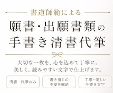 願書・出願書類を手書き清書代筆します イメージ1