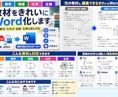理系教材をきれいにWord化します イメージ1