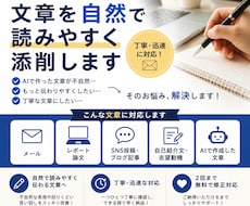 日本語の文章を自然で読みやすく添削します イメージ1