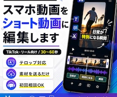 スマホ動画をTikTok・リール用に編集します イメージ1