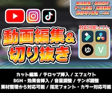横長・縦長の動画編集を幅広く承ります 参考動画のテイストを活かした編集が得意です！