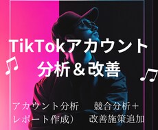 TikTokアカウント分析＆改善アドバイスします イメージ1