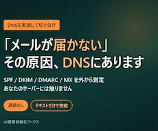 メールが届かない原因をDNSから特定します イメージ1