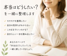 本当はどうしたい？を一緒に整理します イメージ1
