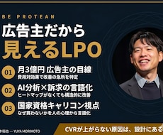 LPO（ランディングページ最適化）添削します 月3億円広告運用の「広告主視点」でCVR改善の急所を言語化