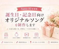誕生日・記念日向けのオリジナルソングを制作ます イメージ1