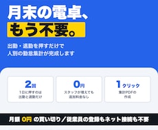 お店の勤怠集計がPDFで整うアプリ売ります イメージ1