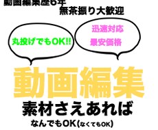 動画編集おまかせください、投げやりOKでやります イメージ1