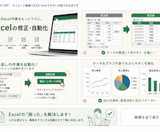 Excelの修正や業務効率化をお手伝いします イメージ1