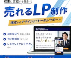 構成からデザインまでサポート　売れるLP制作します 外資系メーカーで培った販売戦略を活用し売れるLP作成します