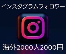 インスタフォロワー2000人以上宣伝して増やします Instagramの世界フォロワー|減少保証あり|人数選択