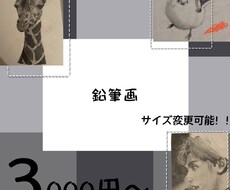 動物、人物の鉛筆画描きます イメージ1