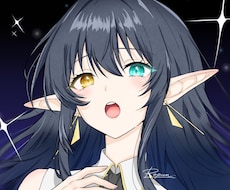 お試し価格(7月末まで)で可愛いイラスト描きます SNSやvtuberの活動に合う上半身のイラストをご提供