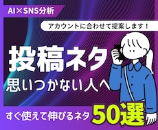 最短24h◉伸びる投稿ネタ作成します イメージ1