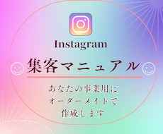 インスタ集客マニュアル、オーダーメイドで作成します 機能を上手く活用した「質」を高める、あなた専用のマニュアル！