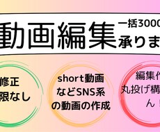 動画の編集、short動画を作らせていただきます イメージ1