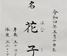 師範が　筆で　心をこめて　美しい文字を書きます イメージ1