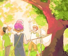 夏と少年のイラストを描きます イメージ1