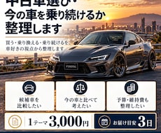 中古車選び・今の車を乗り続けるか、一緒に整理します イメージ1