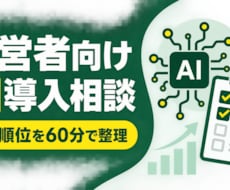 経営者向けにAI導入の優先順位を整理します イメージ1