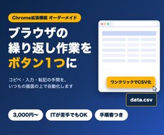 ブラウザの手作業をChrome拡張で自動化します イメージ1