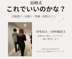 結婚式のお悩みをプロが一緒に整理します イメージ1