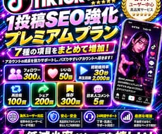 TikTokSEO改善|再生数+シェア等増やします フォロワーもいいねも再生回数も！検索流入up！シェアも保存も