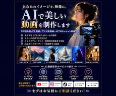 AIであなたのイメージを映像にします AI生成と動画編集で、印象に残るプロモーション映像を制作