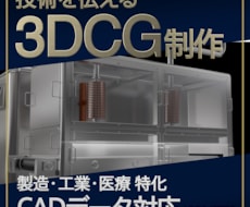製品・技術の特徴を３DCG/2DCGで映像化します イメージ1