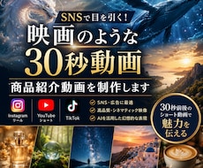 映画のような30秒動画・商品紹介動画制作します ポートフォリオ型の30秒前後の動画を制作いたします