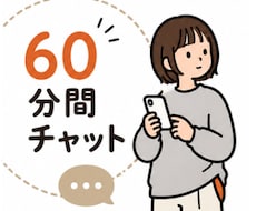 60分間チャット、寄り添い聞きます イメージ1