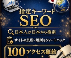 キーワード指定日本人限定100アクセスUPさせます イメージ1
