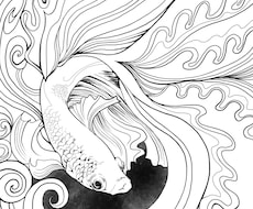 モノクロイラスト描きます ご希望のモチーフでモノクロイラスト作成します。