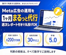 Meta広告の運用を1ヶ月まるっと代行します 月200万円規模の現場で運用中|週次レポート付きで丸投げOK