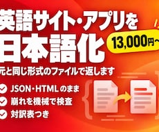 英語サイト・アプリを元の形式のまま日本語化します イメージ1