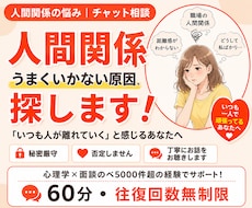 人間関係の悩み｜チャットで根本原因を探します 「いつも人が離れていく」その理由、一緒に見つけます