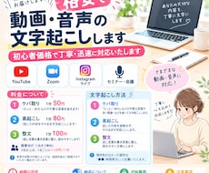 格安で動画・音声の文字起こしします イメージ1