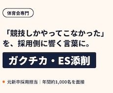 体育会のガクチカ・ES添削します 元体育会×新卒採用担当が、体育会の就活を支援します