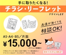 伝えたい！を助けるチラシ、デザインします イメージ1