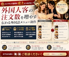 飲食店向け外国語メニュー作ります イメージ1