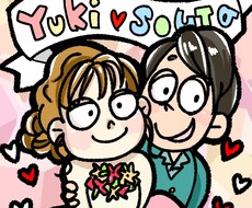 ゆる～いペア似顔絵かきます ゆるかわです。アイコン待ち受けプレゼントなどに！