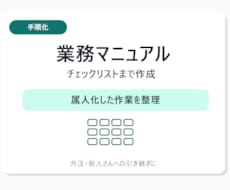 業務手順書・チェックリストを作ります イメージ1