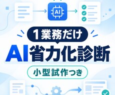 1業務だけAI省力化診断と小型試作を行います イメージ1