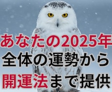 あなたの2025年の運勢と開運法を伝授します