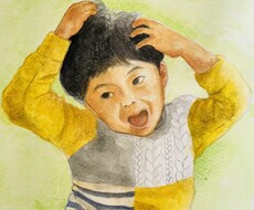 小さいお子さんの似顔絵、家族の似顔絵を描きます イメージ1