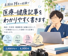 看護師15年の経験で医療・健康記事を書きます イメージ1