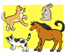 シンプルでポップな動物・ペットのイラスト描きます イメージ1