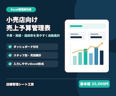 小売店向け売上予算管理表を作成します イメージ1