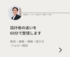 設計後の事業・発信フォロー相談をお受けします 【設計を終えた方限定】強み・導線・発信の迷いを60分で整理