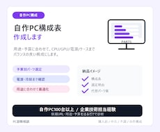 自作PC構成表を作成します イメージ1